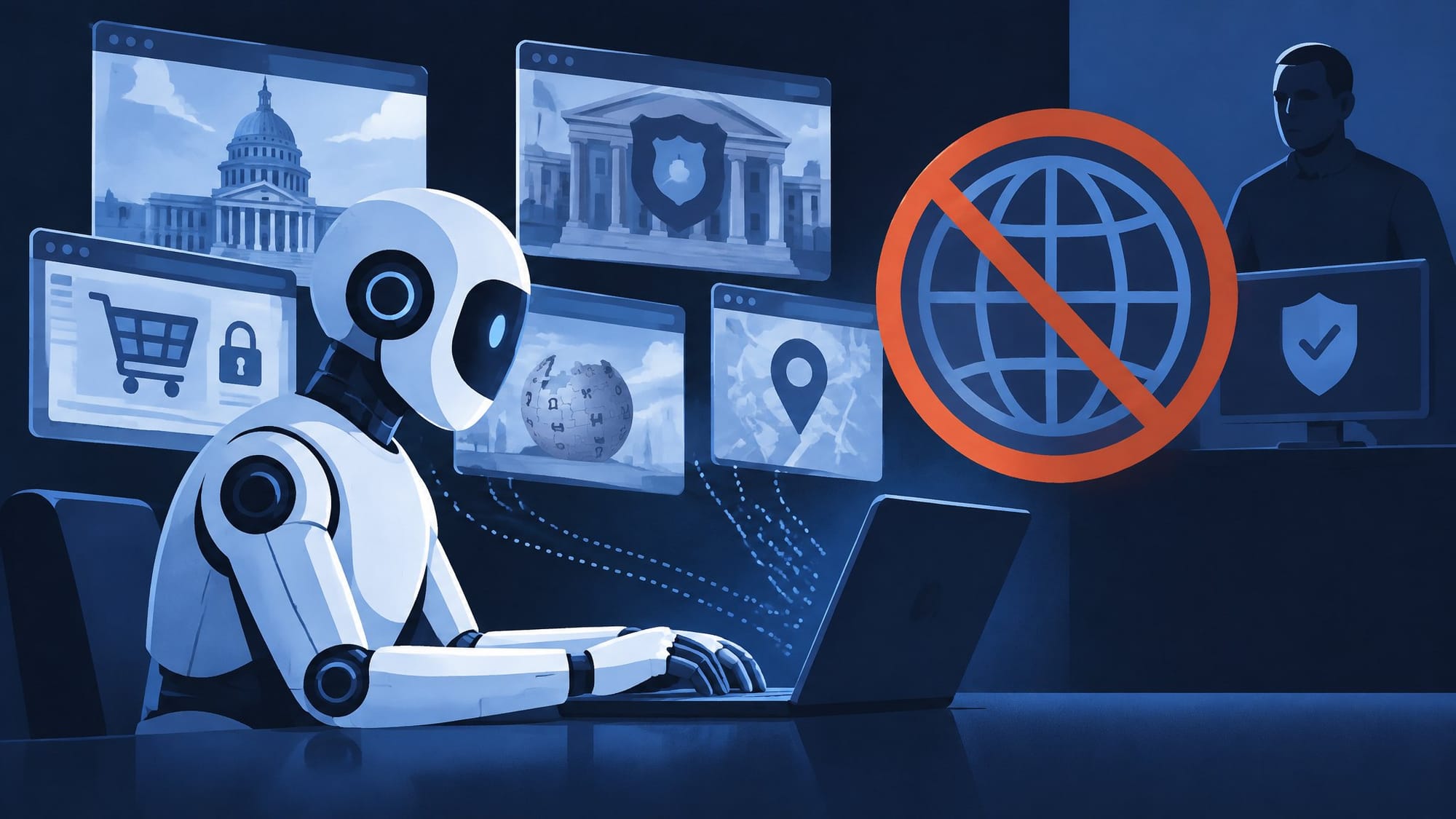 Illustration for the story: Anthropic Pulls Its Evaluations Off the Open Web as Cheap Monitors Arrive