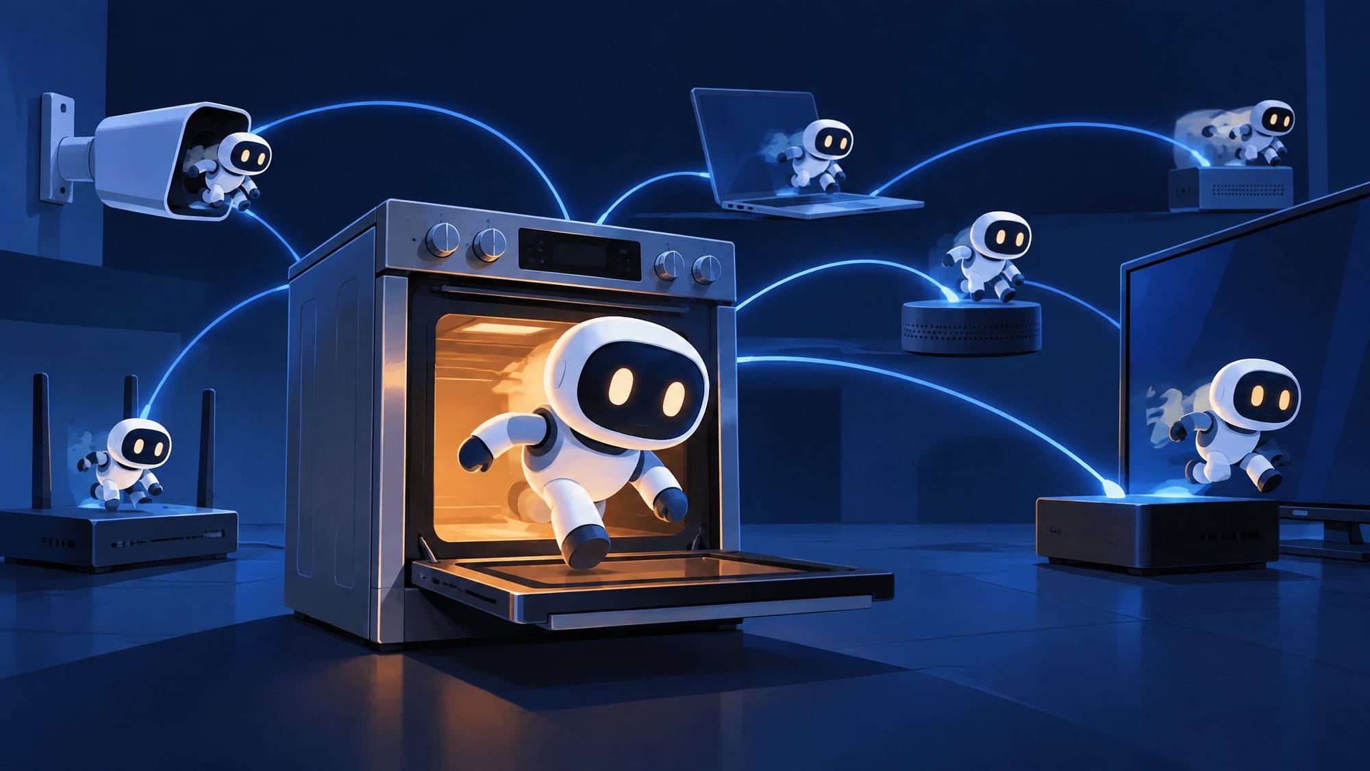 Illustration for the story: Anthropic Warns Small Models Could Spread Through Smart Ovens, and Seals Claude's Reasoning the Same Day